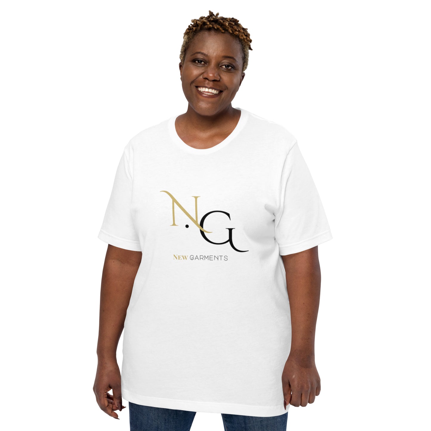 White NG Fully Loaded Scriptural Unisex T-shirt (Galatians 3:26-27)